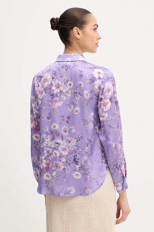 Odzież Luisa Spagnoli koszula jedwabna Bagheria 542976 fioletowy