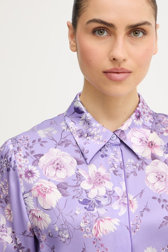 Luisa Spagnoli koszula jedwabna Bagheria fioletowy 542976