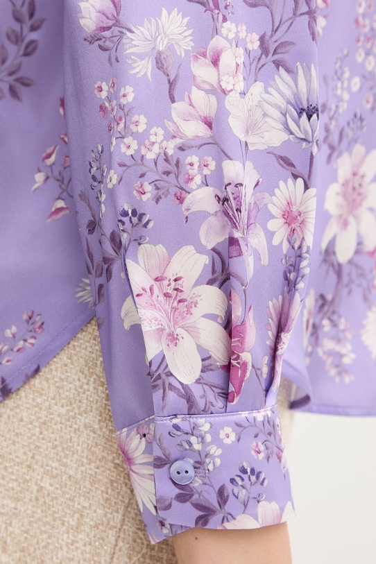 Luisa Spagnoli koszula jedwabna Bagheria 542976 fioletowy