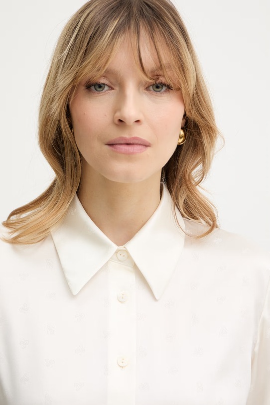 Luisa Spagnoli koszula jedwabna Baronetto beżowy 542979