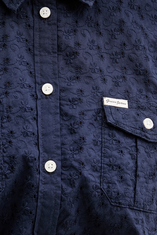 Guess Jeans πουκάμισο γυναικείο βαμβακερό W6GHA3.WO331 σκούρο μπλε