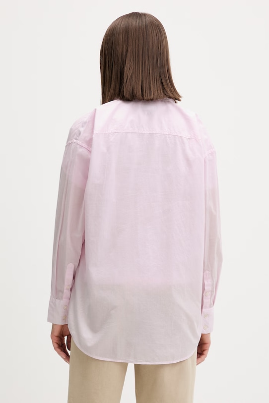 Odzież Guess Jeans koszula damska bawełniana W6GHC2.WN861 różowy