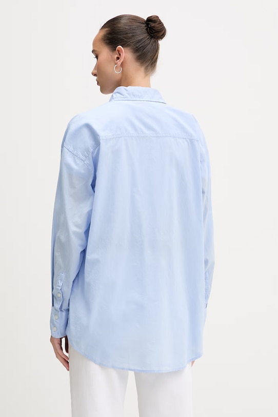 Oblačila Guess Jeans srajca ženska bombažna W6GHC2.WN861 modra