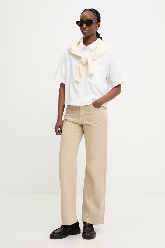 Guess Jeans сорочка жіноча з бавовною W6GHY9.D5NW1 білий SS26