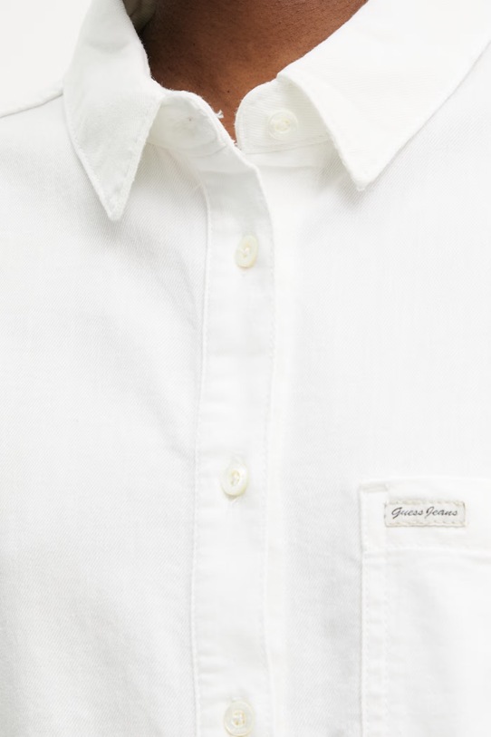 Guess Jeans сорочка жіноча з бавовною W6GHY9.D5NW1 білий