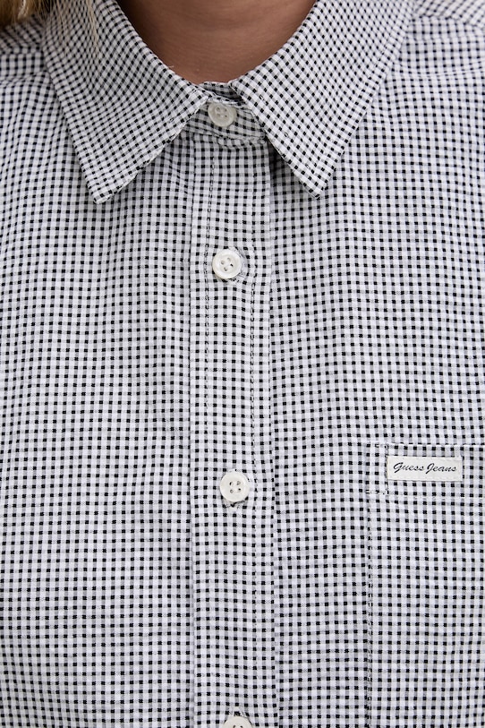 Guess Jeans koszula damska bawełniana z elastanem W6GHZ8.WFC01 biały