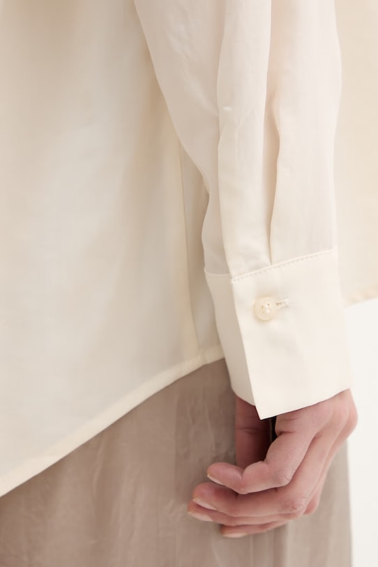 Sisley koszula damska z lyocellem 51MRLQ07F beżowy