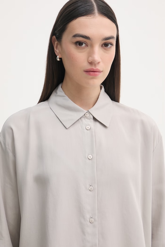Sisley koszula damska z lyocellem szary 51MRLQ07F