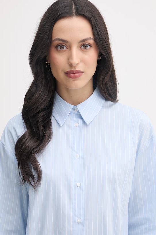 Sisley koszula damska bawełniana niebieski 58B5LQ0AI