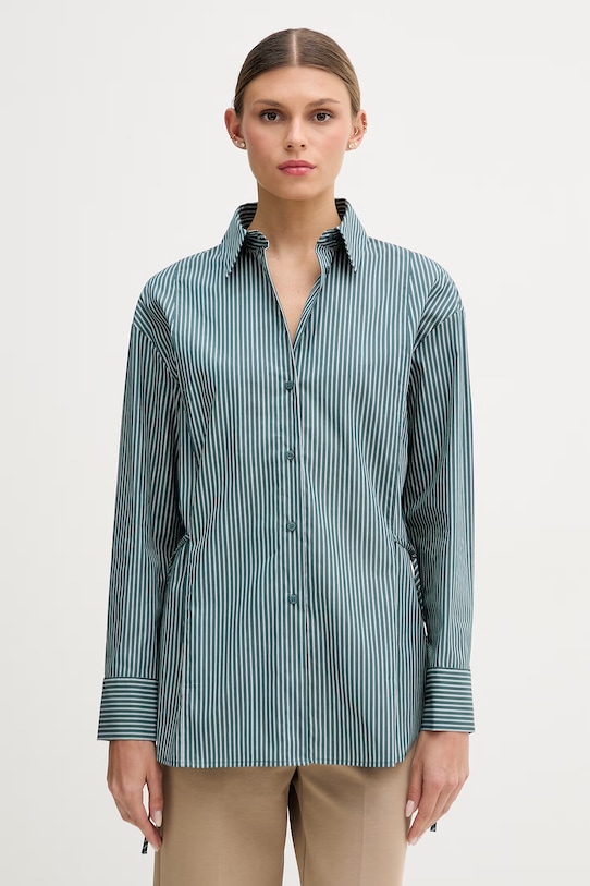 Sisley риза дамска памучна тюркоазен 58B5LQ0AI