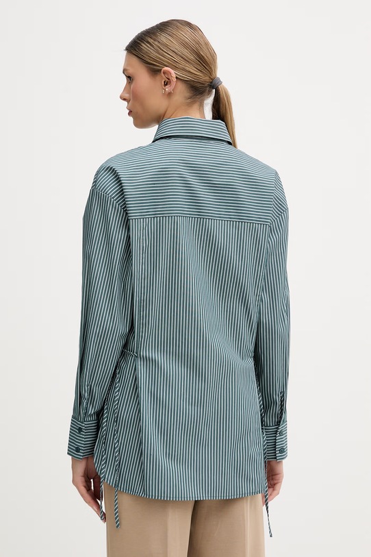 Дрехи Sisley риза дамска памучна 58B5LQ0AI тюркоазен