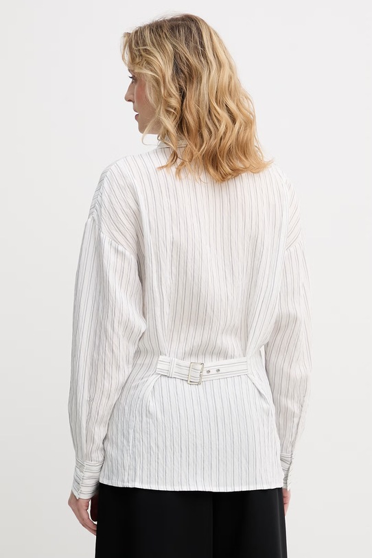 Odzież Sisley koszula damska z wiskozą 5YTYLQ0AR biały