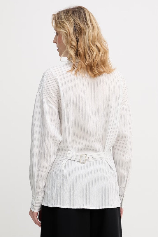 Odzież Sisley koszula damska z wiskozą 5YTYLQ0AR biały