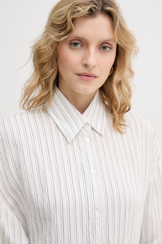 Sisley koszula damska z wiskozą biały 5YTYLQ0AR