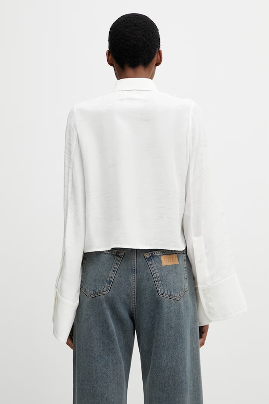 Oblečenie MM6 Maison Margiela košeľa dámska s viskózou S52DT0044.M35737.003J biela