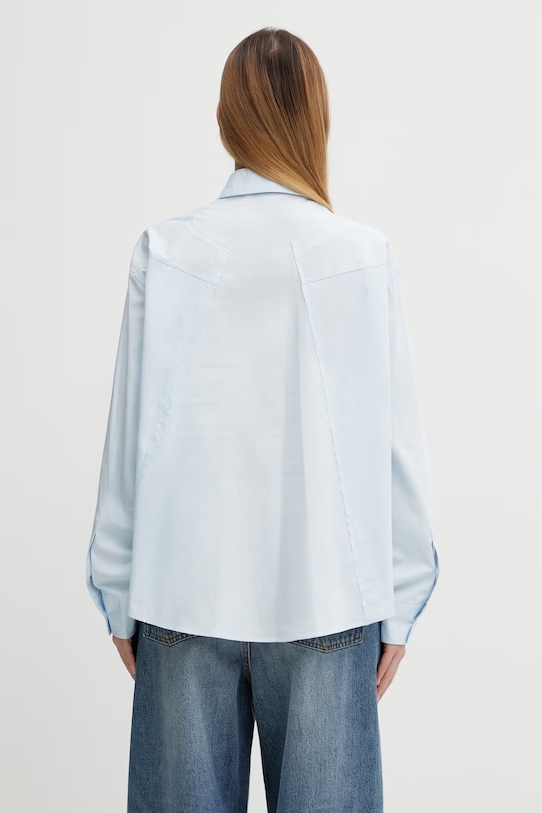 Clothing MM6 Maison Margiela cotton shirt S52DT0064.M35480.501 blue