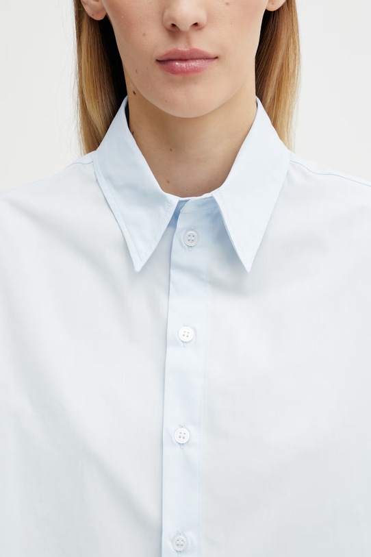 MM6 Maison Margiela koszula bawełniana niebieski S52DT0064.M35480.501