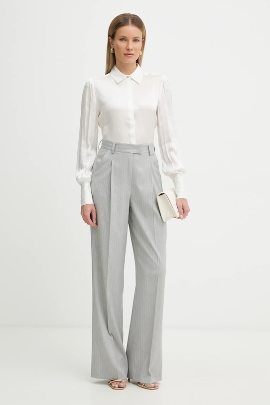 Fracomina koszula z domieszką jedwabiu FR26ST6024W58401 beżowy SS26