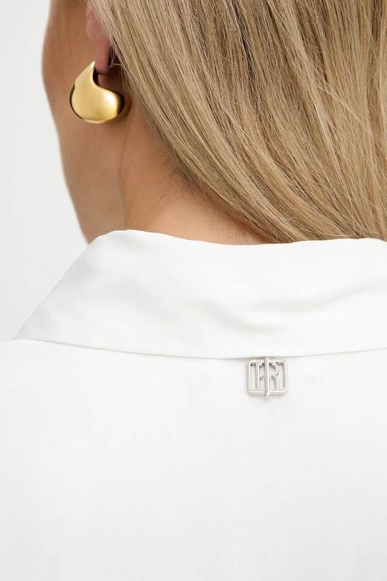 Fracomina koszula z domieszką jedwabiu FR26ST6024W58401 beżowy