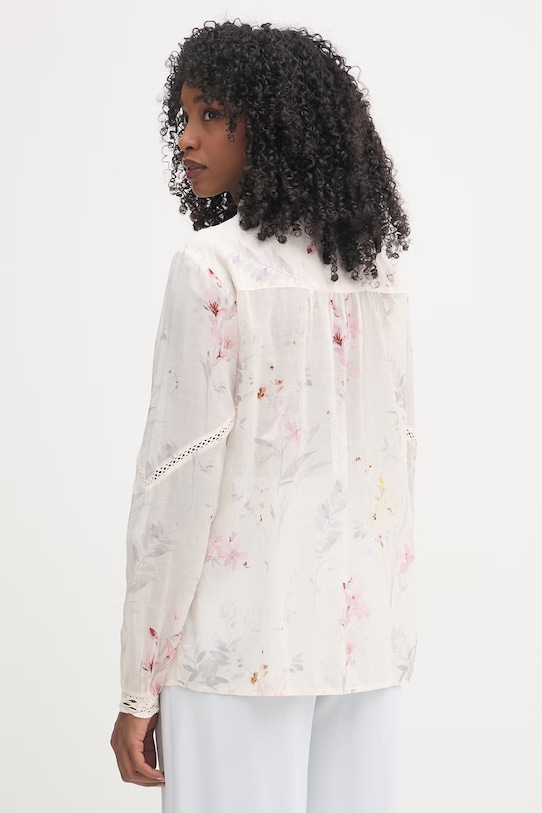 Odzież Fracomina koszula damska z wiskozą FJ26ST6003W694K2 beżowy