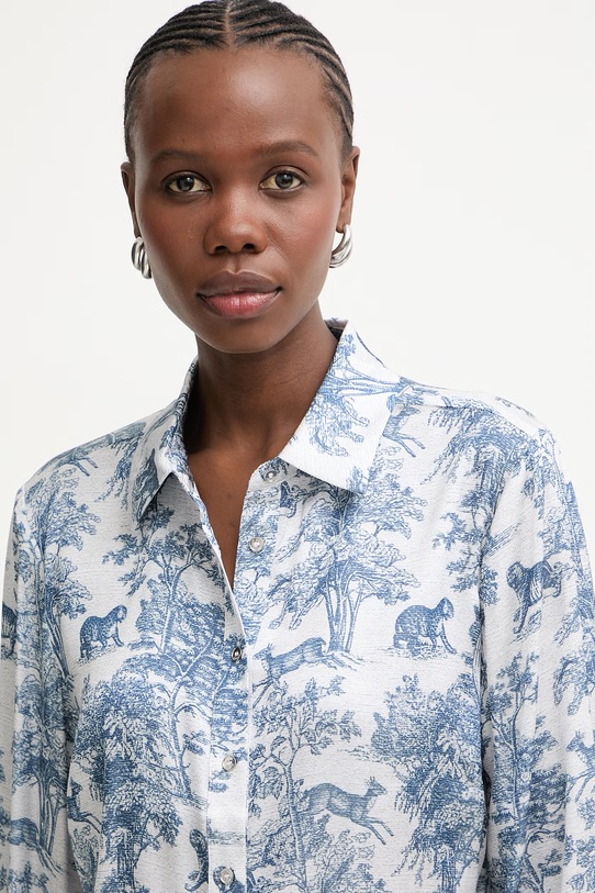 Fracomina koszula damska niebieski FS26ST6020W435K5