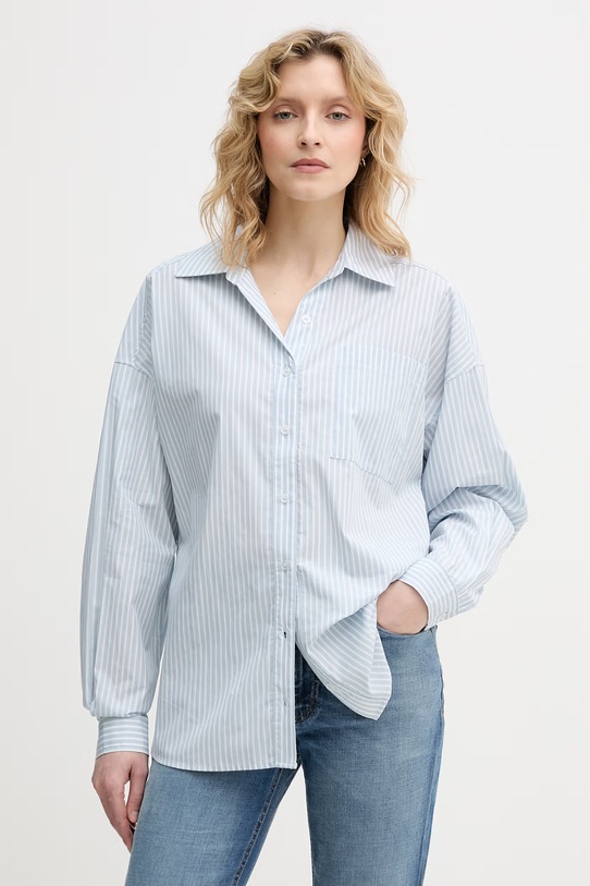 United Colors of Benetton koszula damska z wiskozy niebieski 5LRGDQ0DK