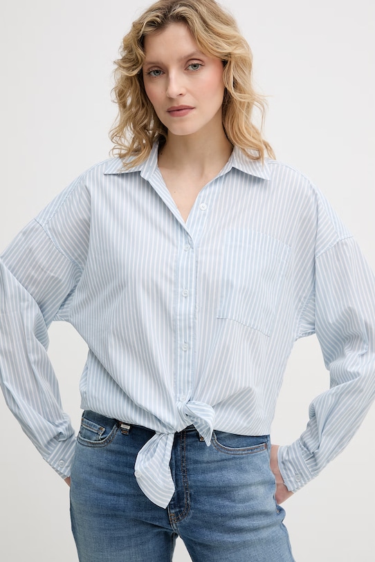 United Colors of Benetton koszula damska z wiskozy niebieski 5LRGDQ0DK