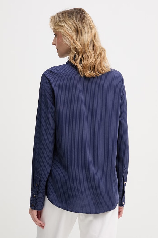 Ρούχα United Colors of Benetton Πουκάμισο γυναικείο με βισκόζη 5LRGDQ0DK σκούρο μπλε