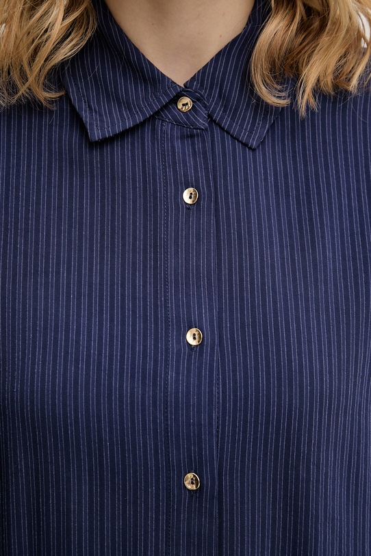 United Colors of Benetton Πουκάμισο γυναικείο με βισκόζη 5LRGDQ0DK σκούρο μπλε