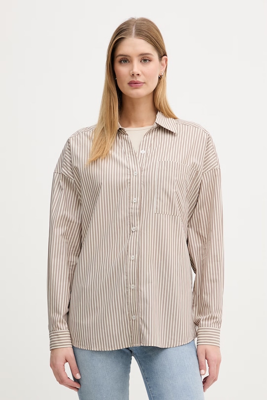 United Colors of Benetton koszula damska z wiskozy beżowy 5LRGDQ0DK