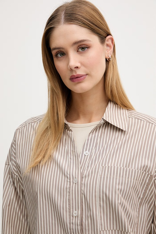 United Colors of Benetton koszula damska z wiskozy beżowy 5LRGDQ0DK