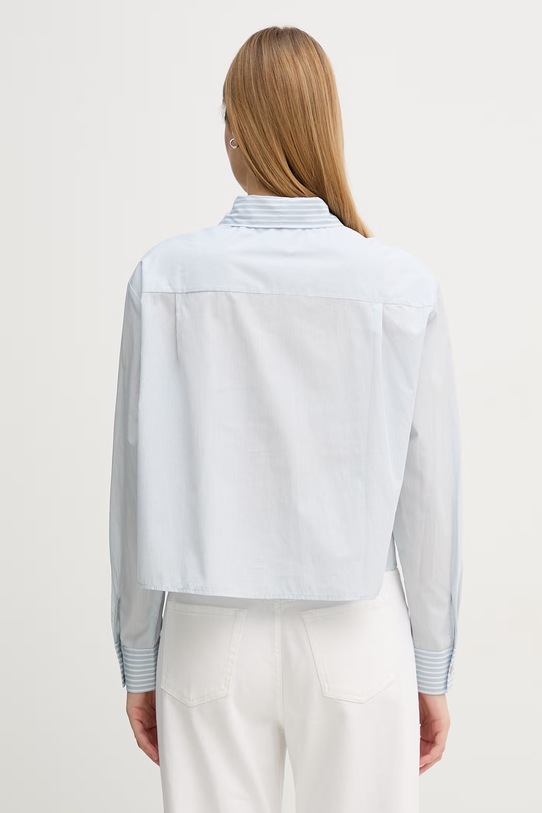 Odzież United Colors of Benetton koszula damska bawełniana 5LRGDQ0DL niebieski