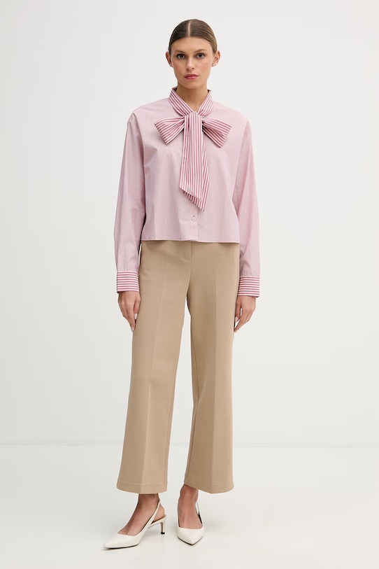 United Colors of Benetton koszula damska bawełniana 5LRGDQ0DL różowy SS26