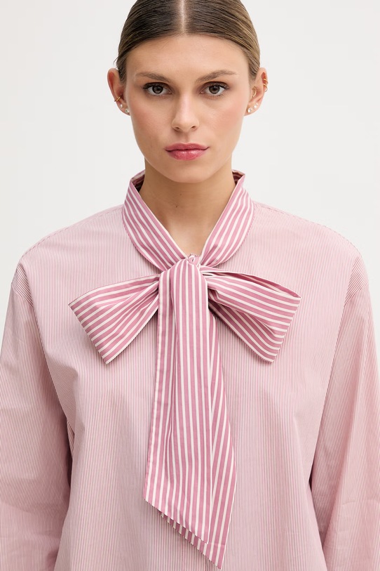 United Colors of Benetton koszula damska bawełniana różowy 5LRGDQ0DL