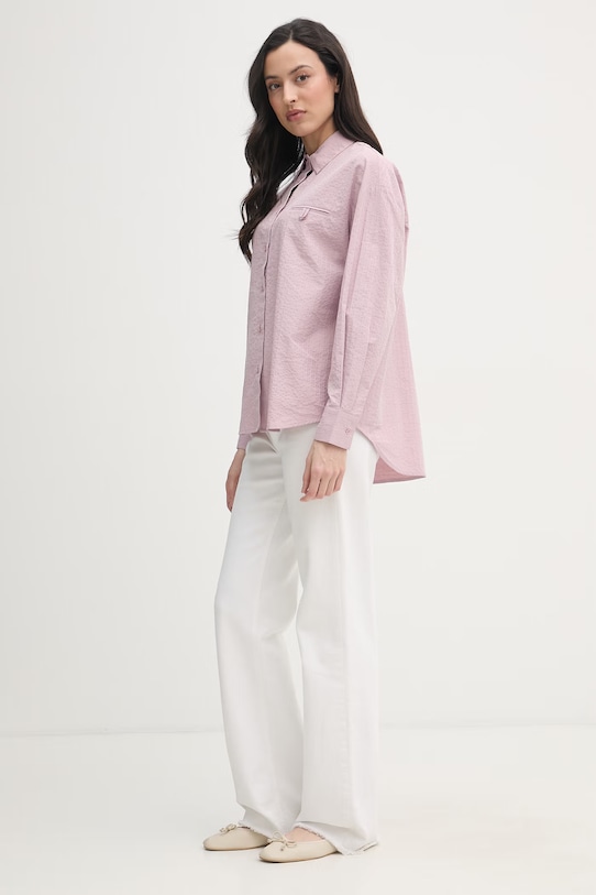 United Colors of Benetton koszula damska 5TVTDQ0DM różowy SS26
