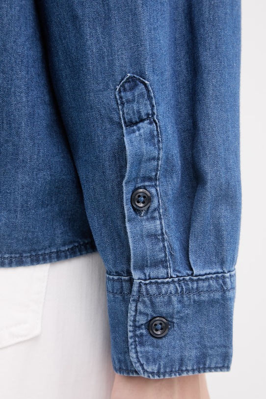 United Colors of Benetton koszula damska bawełniana 5DHJDQ0DT niebieski