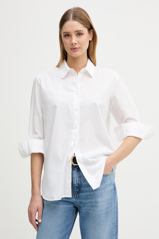 United Colors of Benetton koszula damska bawełniana biały 5HAXDQ0D8