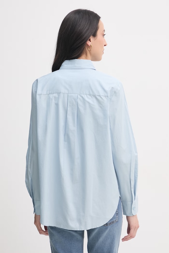 Odzież United Colors of Benetton koszula damska bawełniana 5HAXDQ0D8 niebieski