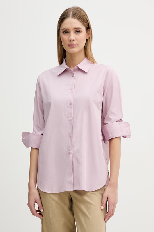 United Colors of Benetton koszula damska bawełniana różowy 5HAXDQ0D8
