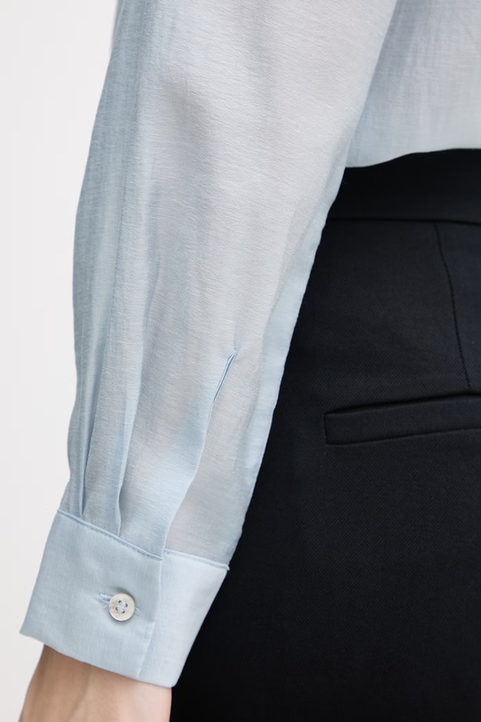 United Colors of Benetton košulja za žene s lyocellom 5S3SDQ0DU plava