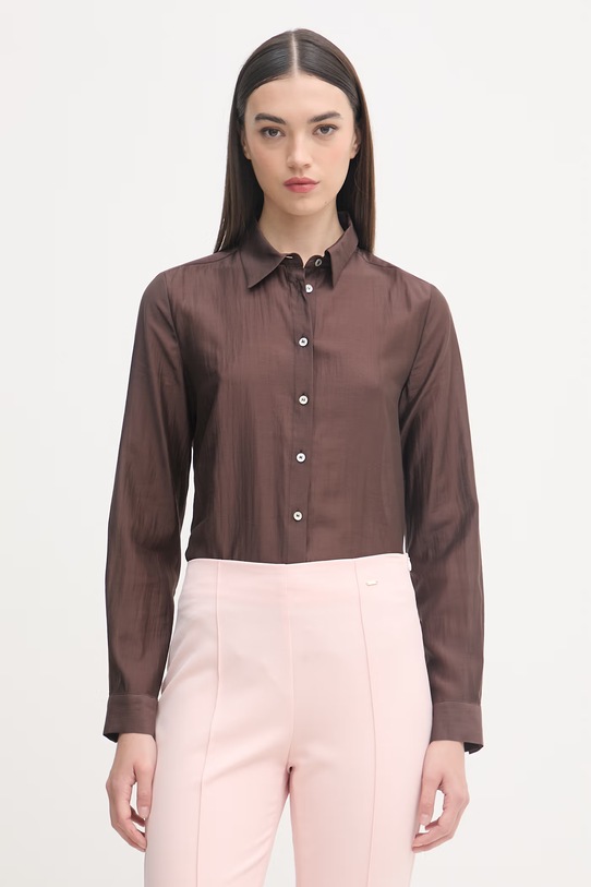 United Colors of Benetton сорочка жіноча коричневий 5S3SDQ0DU