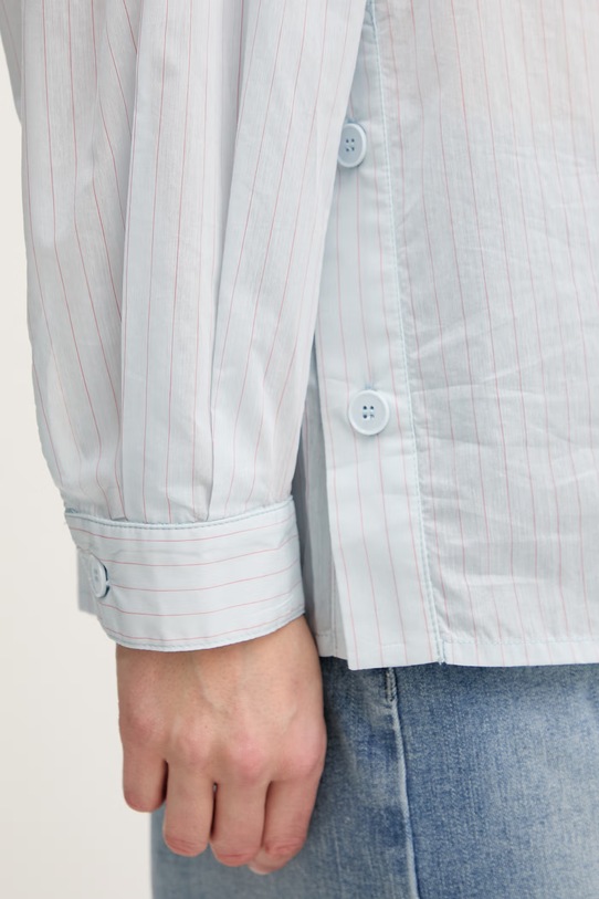 United Colors of Benetton koszula damska z bawełny 5V0FDQ0DP niebieski