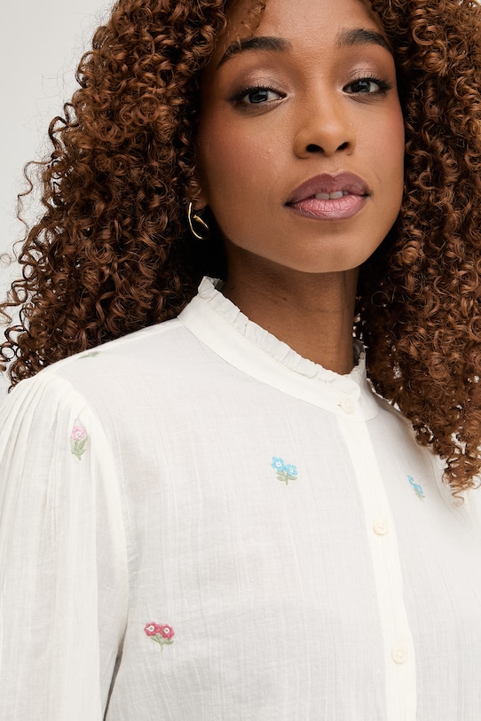 United Colors of Benetton košile dámská bavlněná béžová 53WFDQ0E2