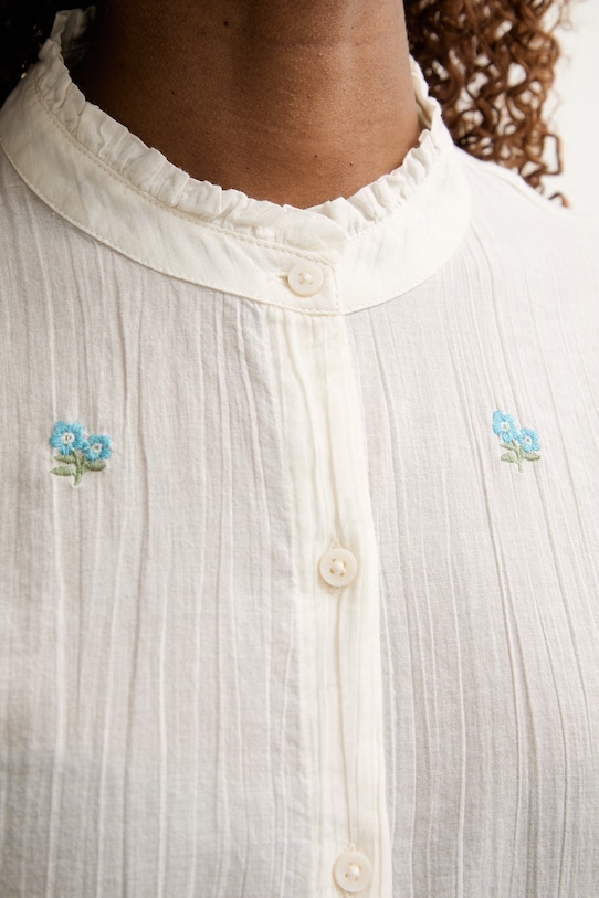 United Colors of Benetton košile dámská bavlněná 53WFDQ0E2 béžová