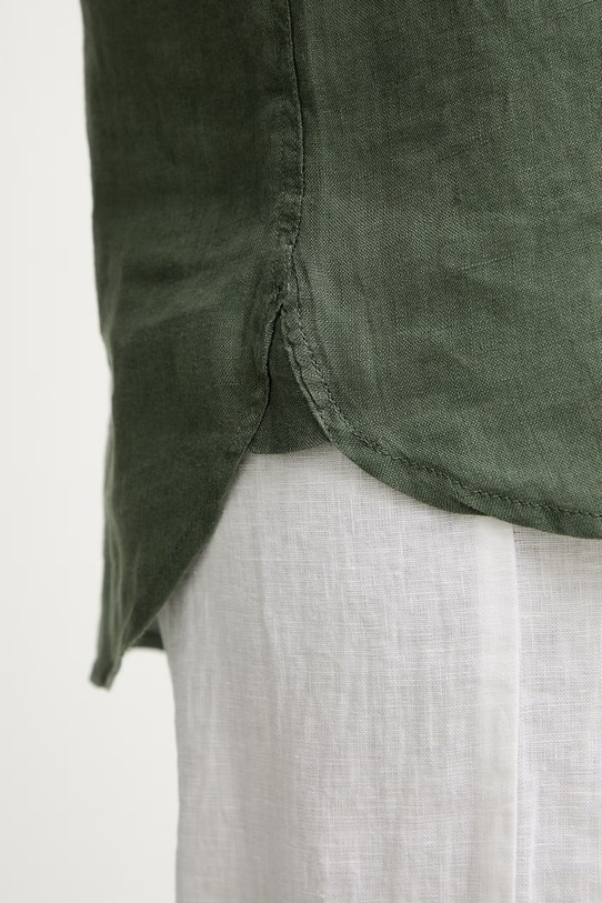 United Colors of Benetton košile dámská lněná 5BMLDQ0D9 zelená