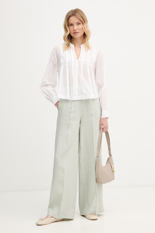 United Colors of Benetton Πουκάμισο γυναικείο βαμβακερό 5SI1DQ0E5 λευκό SS26