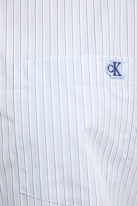 Calvin Klein Jeans košeľová blúzka dámska bavlnená LV047F105G modrá