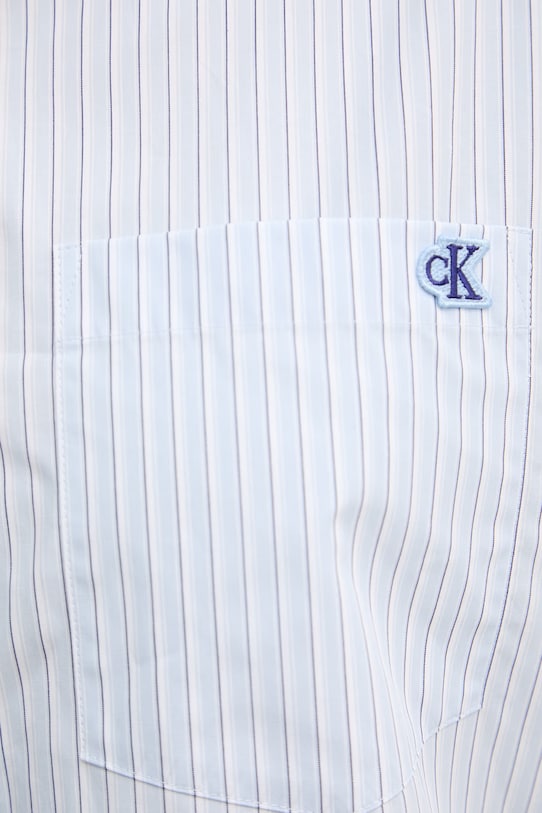 Calvin Klein Jeans košeľová blúzka dámska bavlnená LV047F105G modrá