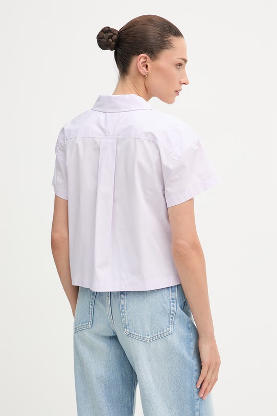 Odjeća Calvin Klein Jeans košulja za žene od pamuka LV047F146G ljubičasta