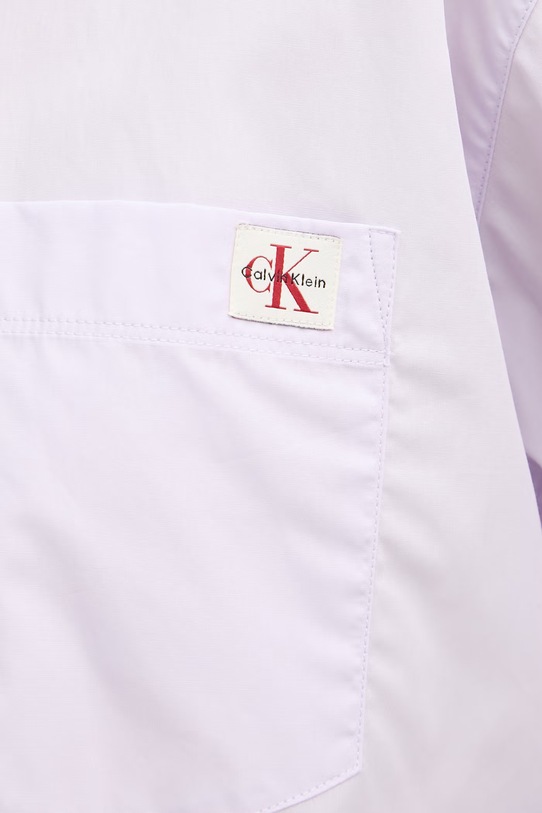 Calvin Klein Jeans košulja za žene od pamuka LV047F147G ljubičasta